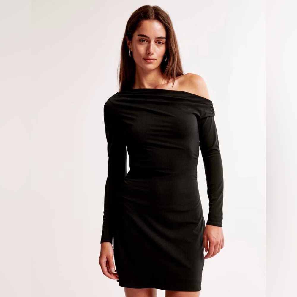 Abercrombie & Fitch Black One Shoulder Mini Dress (new without tags)